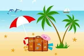 Decoratieve afbeelding over vakantie.
